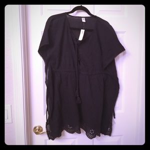 NWT Old Navy Swimsuit Cover Up Black